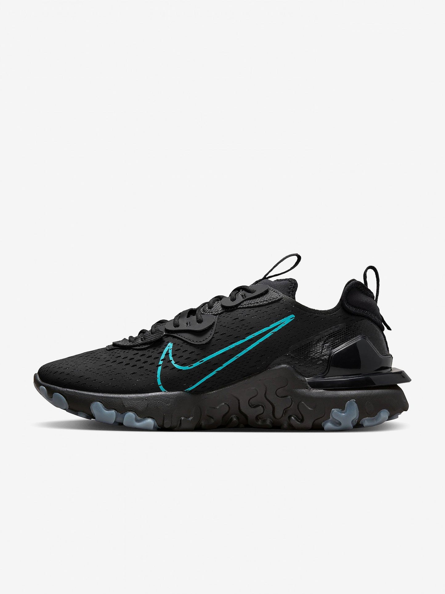 Nike React Vision Black Blue Logo