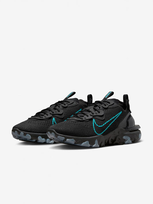 Nike React Vision Black Blue Logo