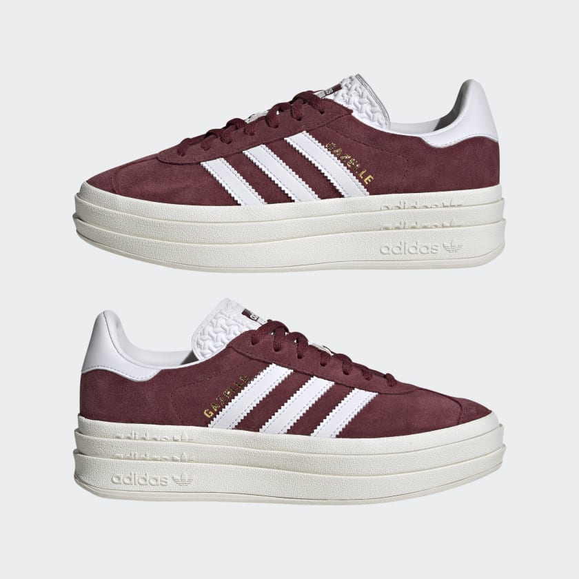 Adidas Gazelle Bold Shoes Burgundy Red