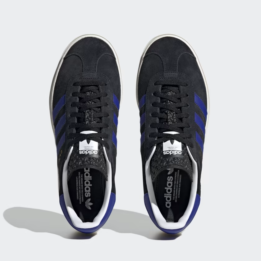 Adidas Gazelle Bold black-blue stripes