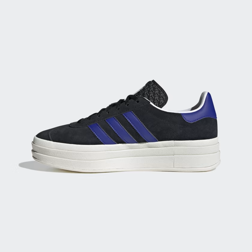 Adidas Gazelle Bold black-blue stripes