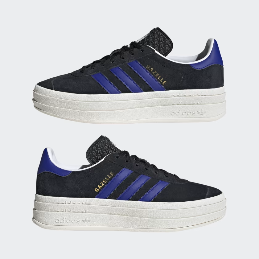 Adidas Gazelle Bold black-blue stripes