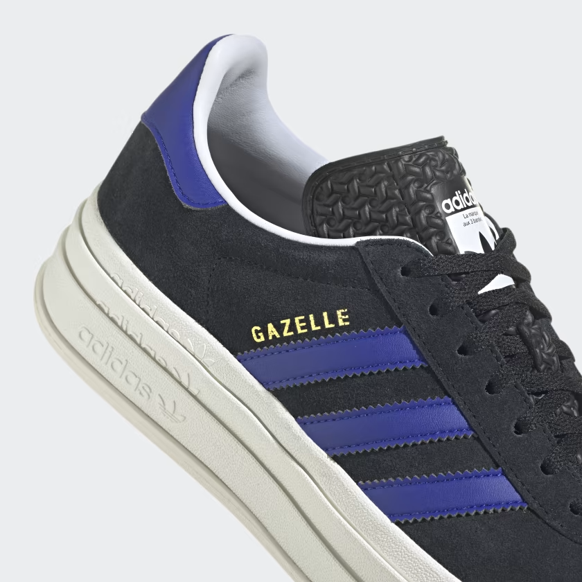 Adidas Gazelle Bold black-blue stripes