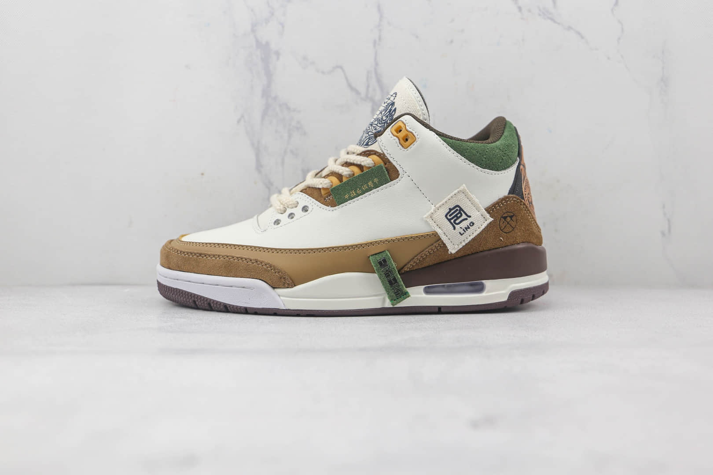 AIR JORDAN 3 SE WHITE/DARK BROWN-GREEN
