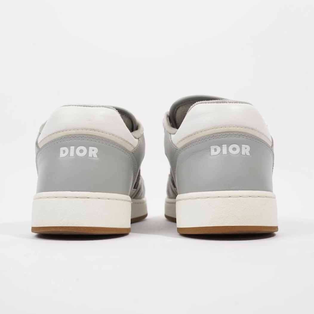 DIOR B27 Uptown basse Cuir de veau lisse noir et jacquard Dior Oblique beige et noir
