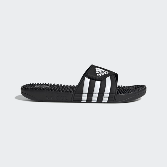 Claquette adidas "  Adissage " black - white stripes