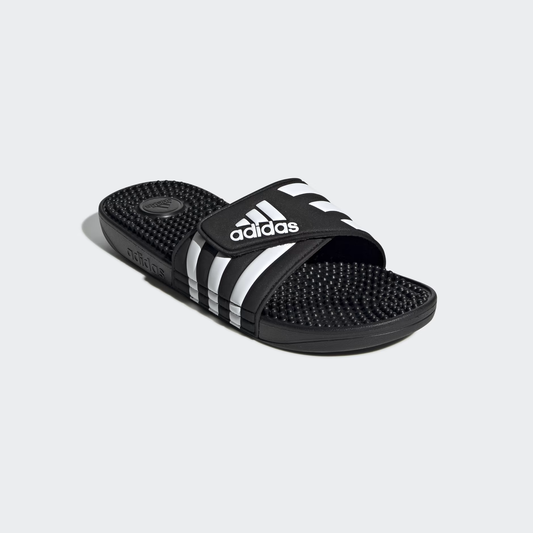 Claquette adidas "  Adissage " black - white stripes