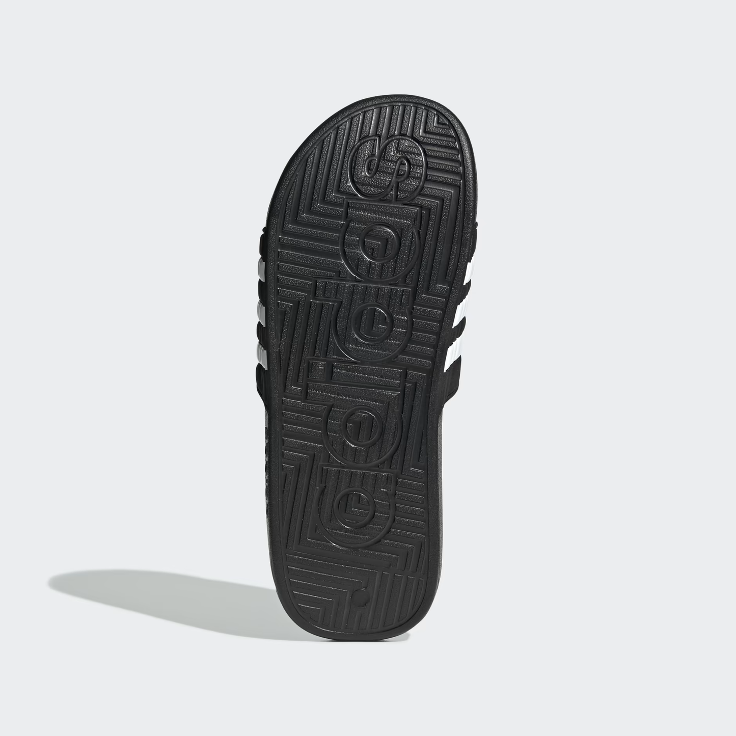 Claquette adidas " Adissage " black - white stripes