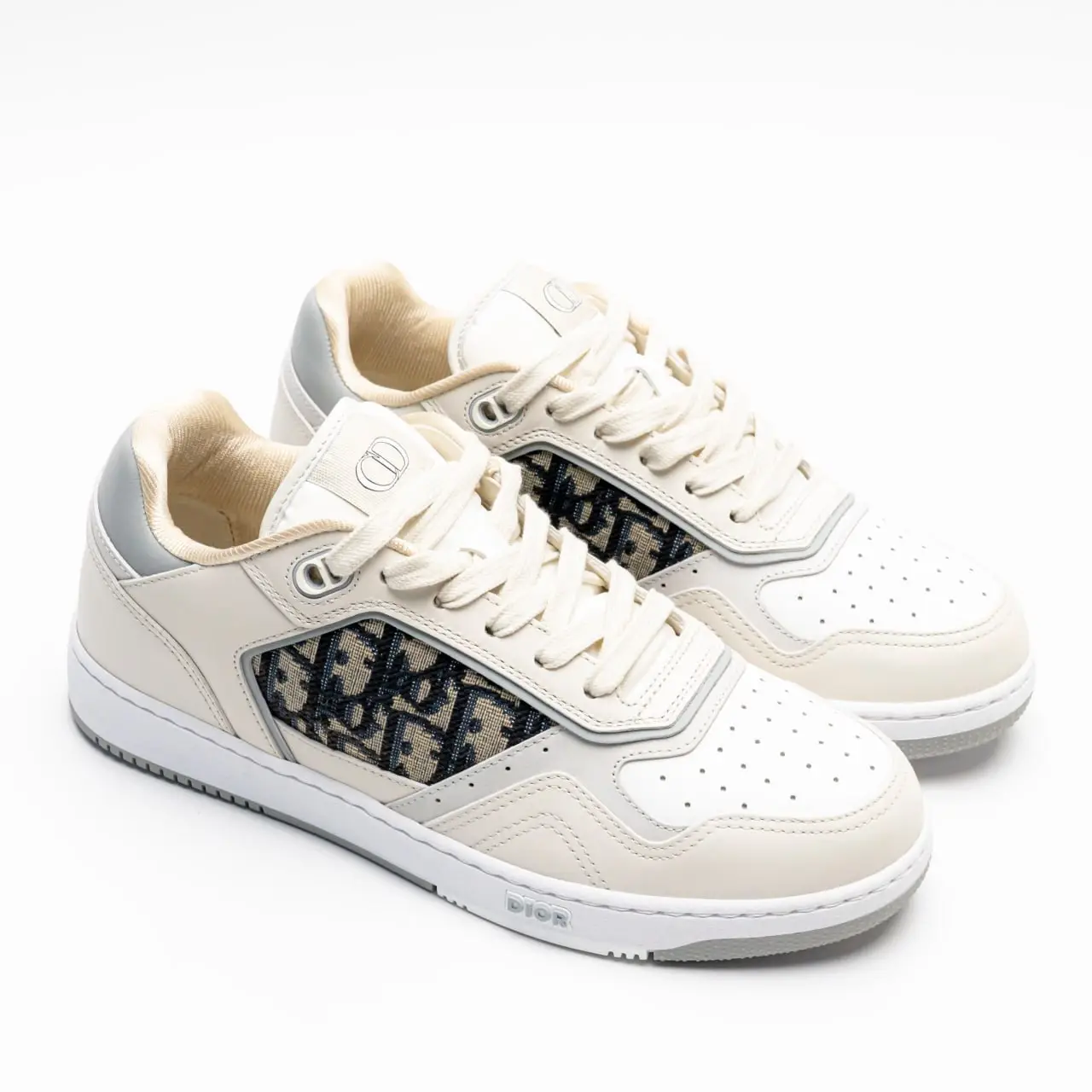 Christian Dior B27 Low-Top Sneakers Oblique Jacquard Beige/Grey