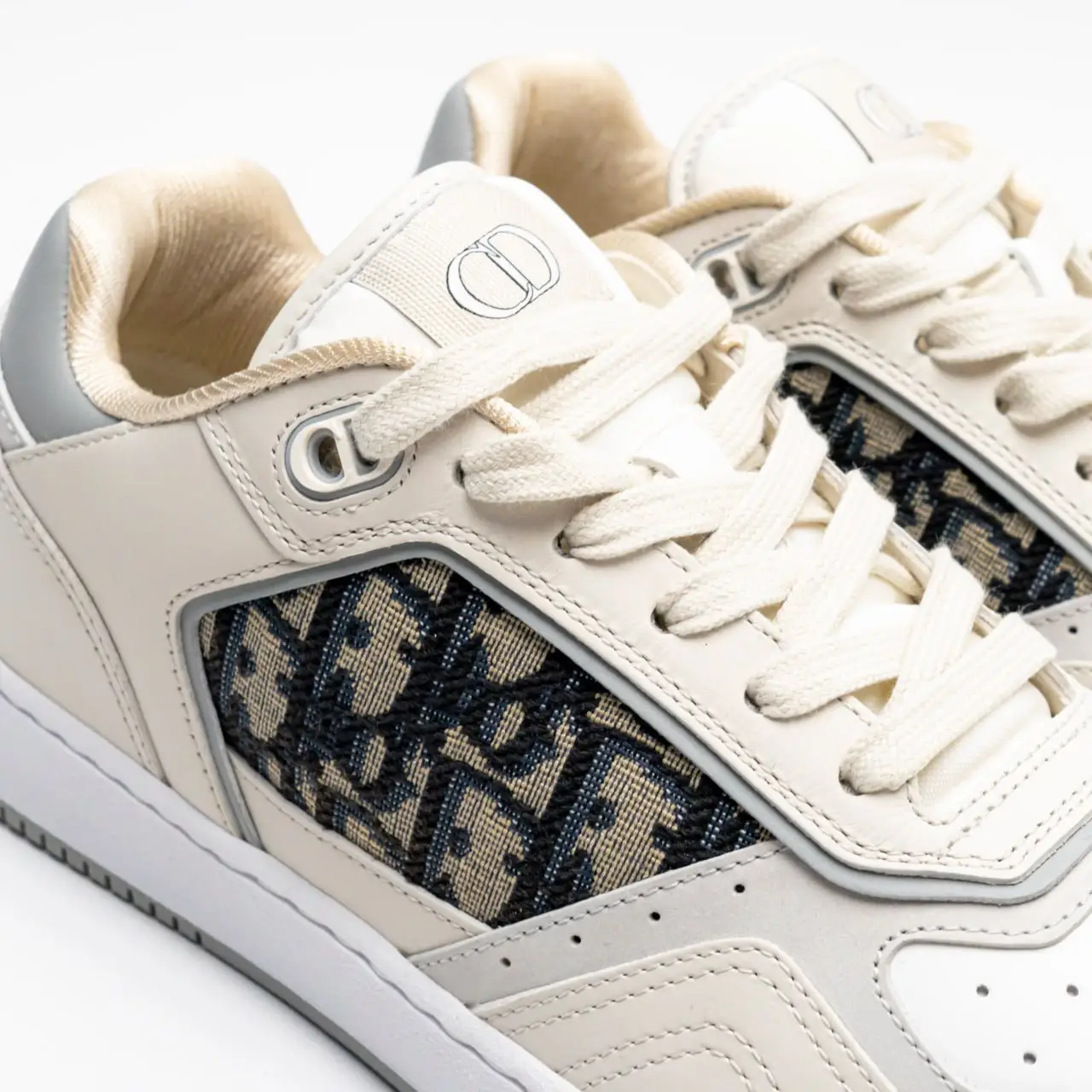 Christian Dior B27 Low-Top Sneakers Oblique Jacquard Beige/Grey