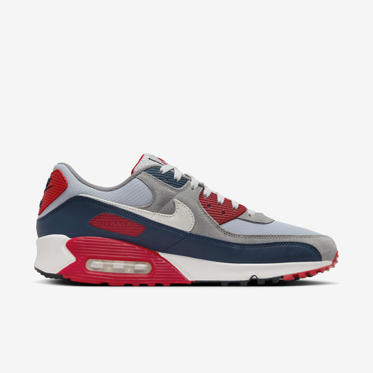 Nike Air Max 90  Light Smoke Grey/Armoury Navy/Fire Red/Phantom