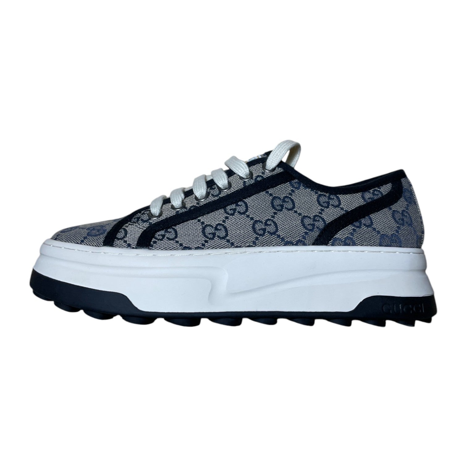Gucci GG Sneaker 'Interlocking G - ' Marine blue - white soles '