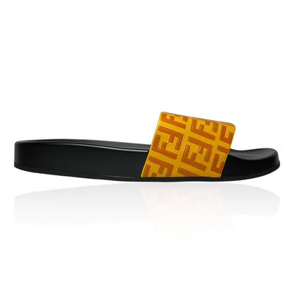 Claquette FENDI yellow - orange logo