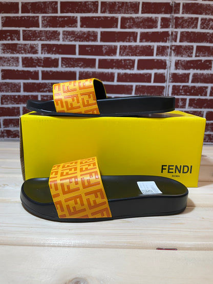 Claquette FENDI yellow - orange logo