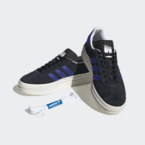 Adidas Gazelle Bold black-blue stripes