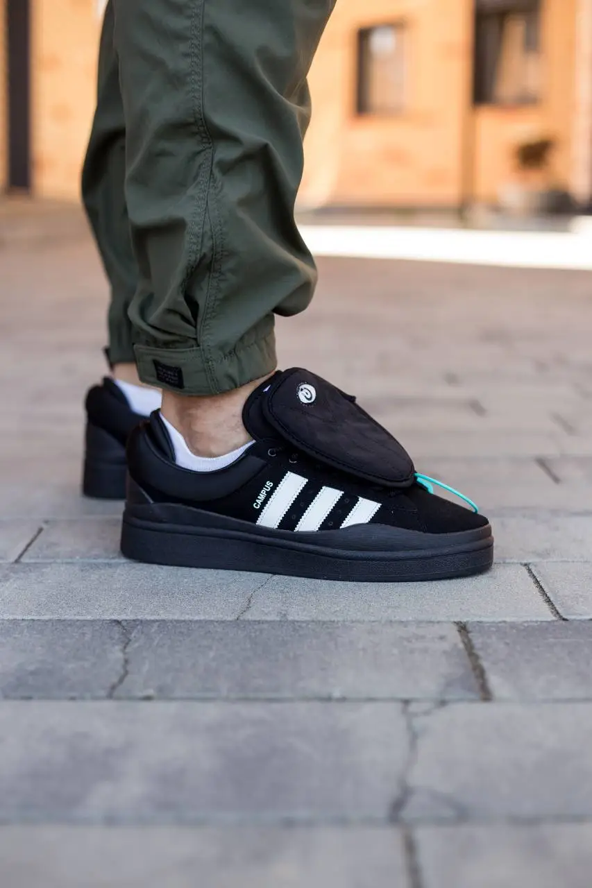 adidas campus x bad bunny black white