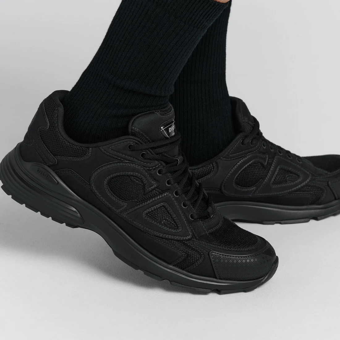 Dior x Stone Island B30 Black Technical Mesh / Black Dyed Cotton