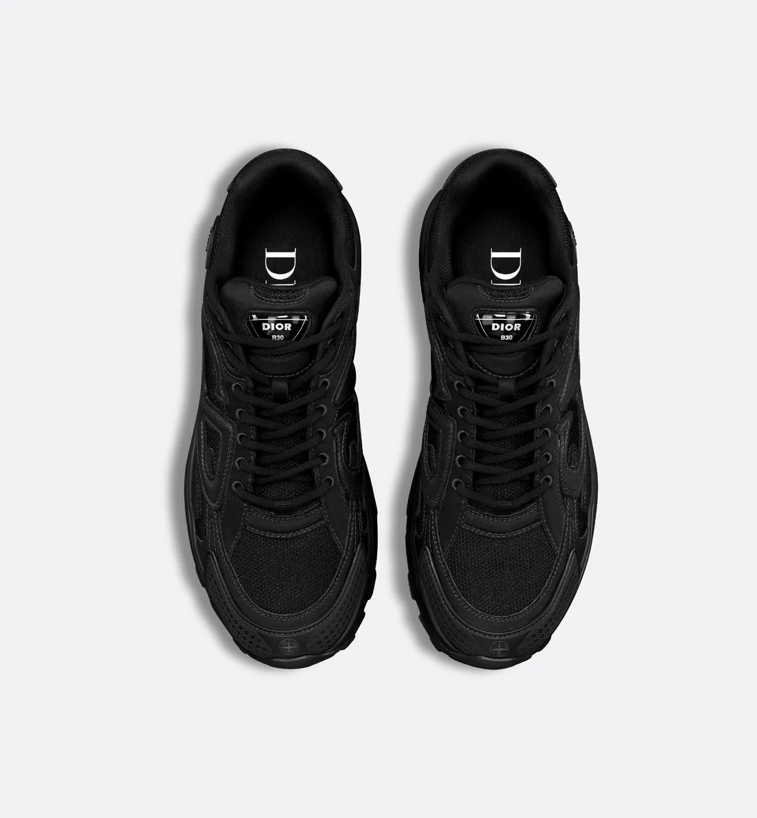 Dior x Stone Island B30 Black Technical Mesh / Black Dyed Cotton