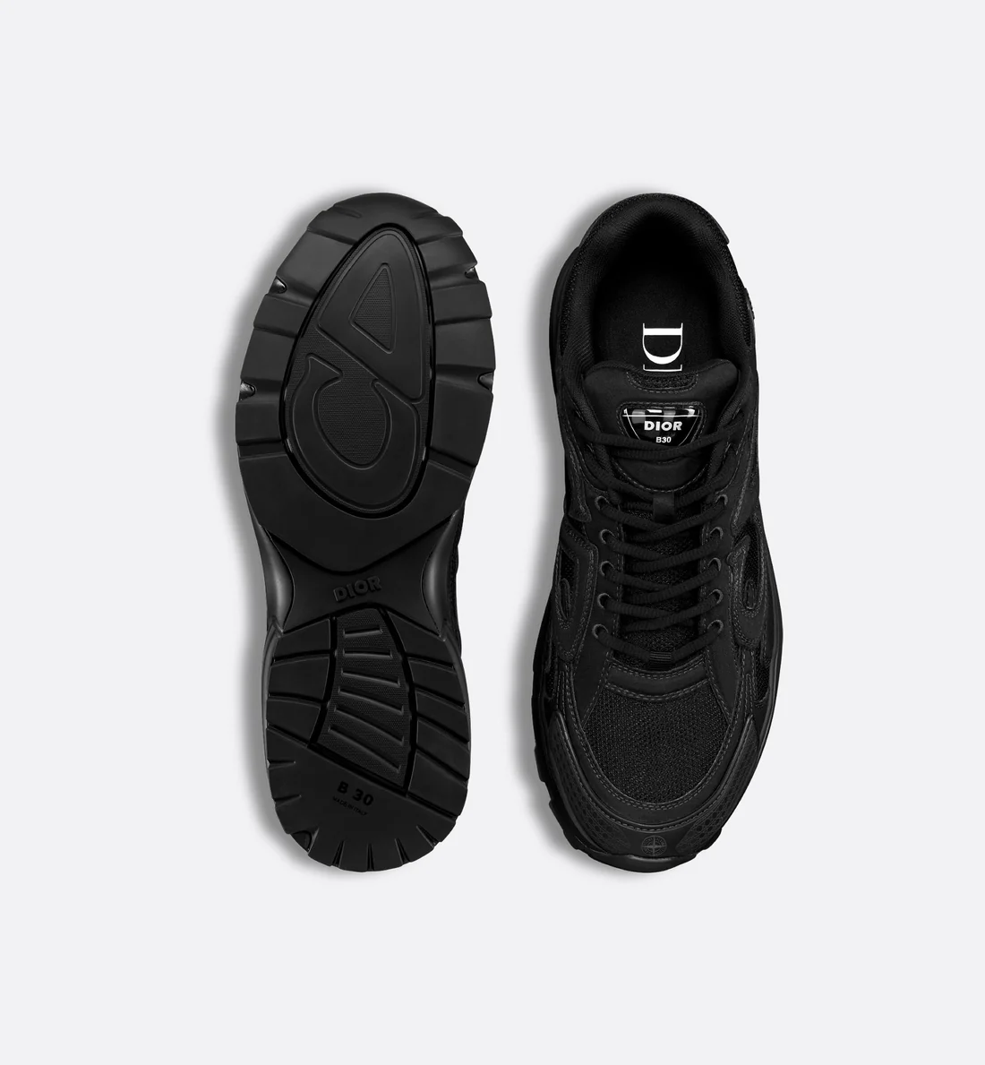 Dior x Stone Island B30 Black Technical Mesh / Black Dyed Cotton