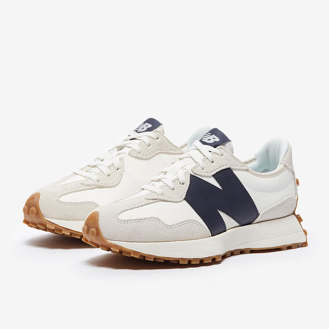 New Balance 327 white  - marine blue