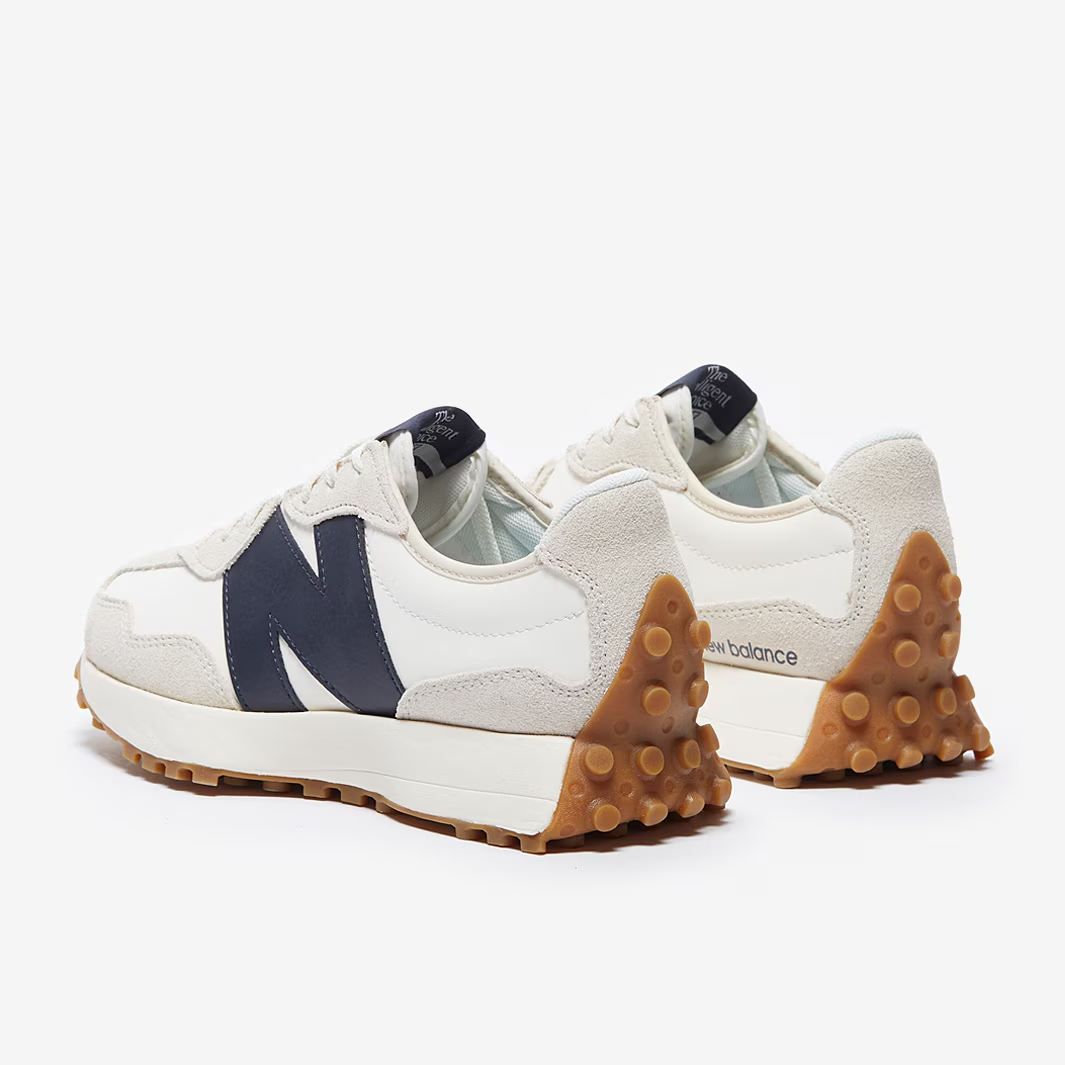 New Balance 327 white  - marine blue
