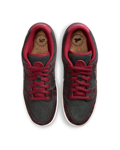 Nike SB Dunk Low Pro x Riot Skateshop Mahogany and Team Red