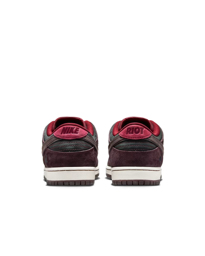 Nike SB Dunk Low Pro x Riot Skateshop Mahogany and Team Red
