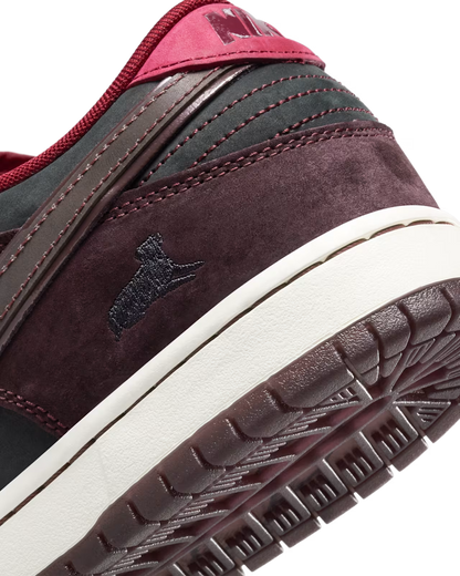 Nike SB Dunk Low Pro x Riot Skateshop Mahogany and Team Red