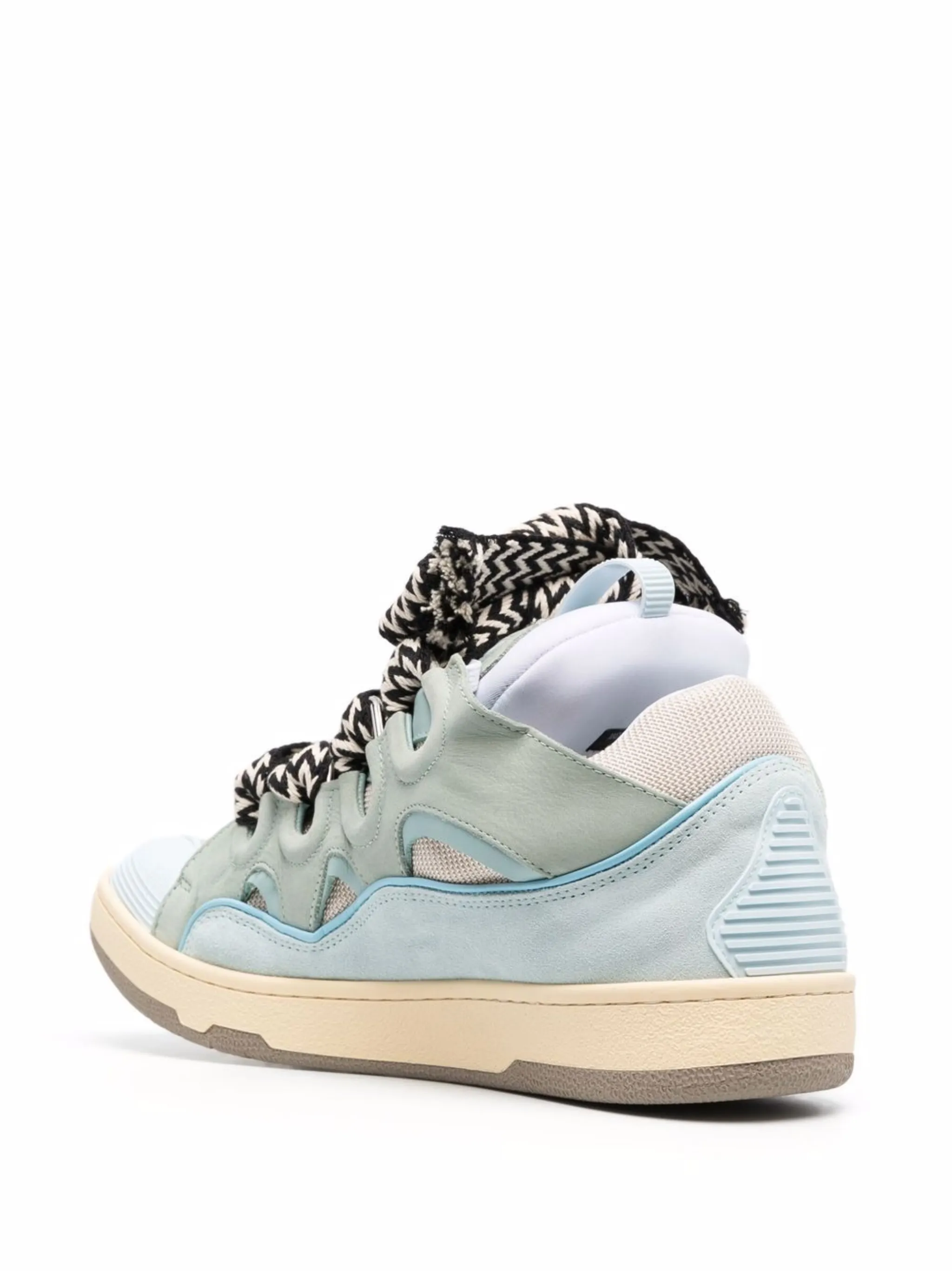 LANVIN CURB SNEAKERS cyan, cream green
