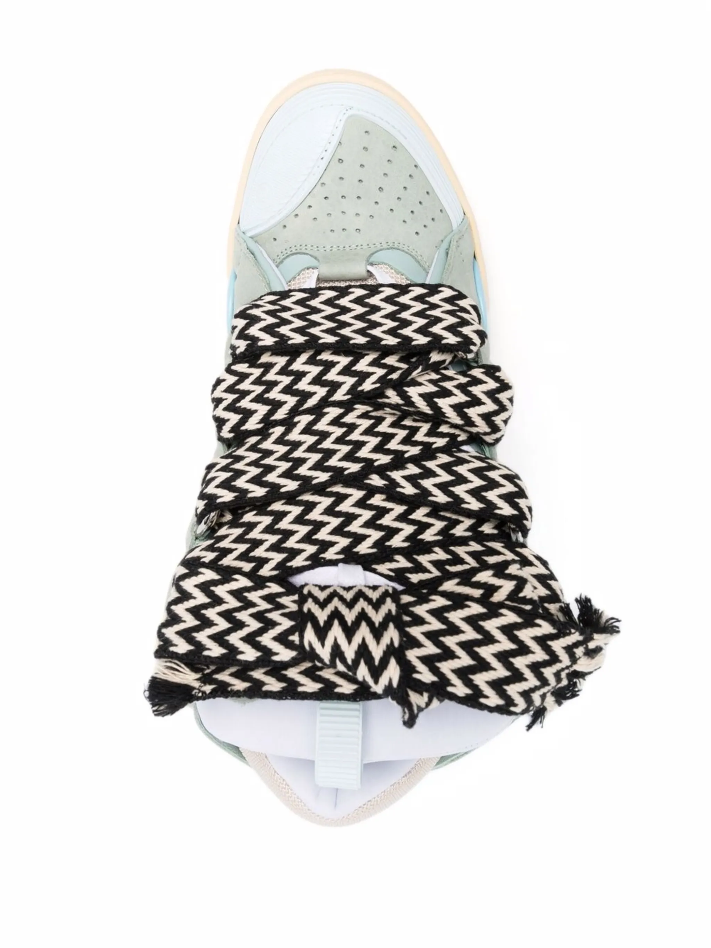 LANVIN CURB SNEAKERS cyan, cream green