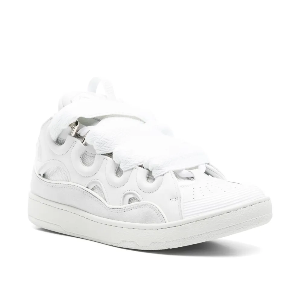 LANVIN CURB SNEAKERS ALL WHITE