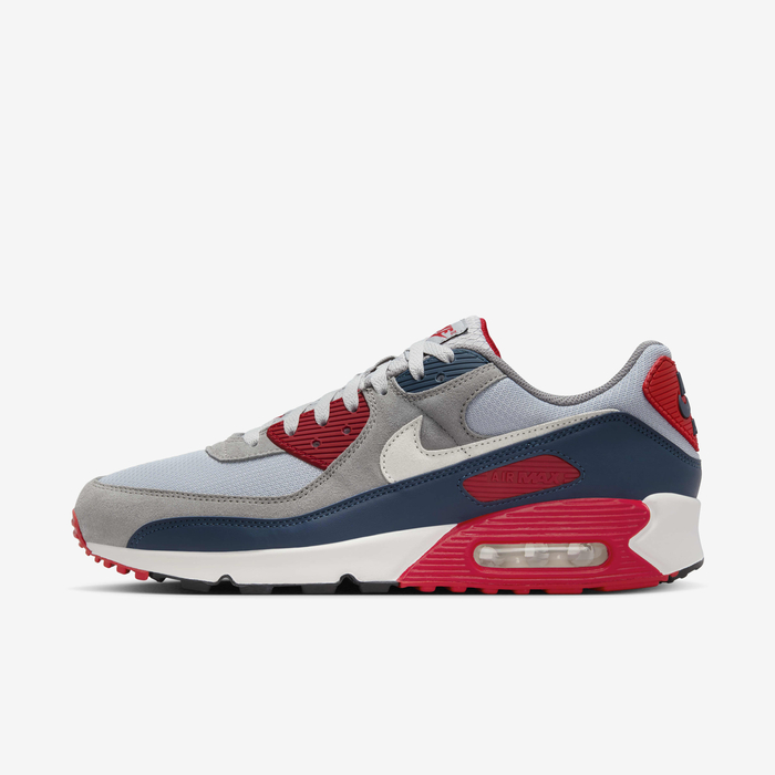 Nike Air Max 90  Light Smoke Grey/Armoury Navy/Fire Red/Phantom