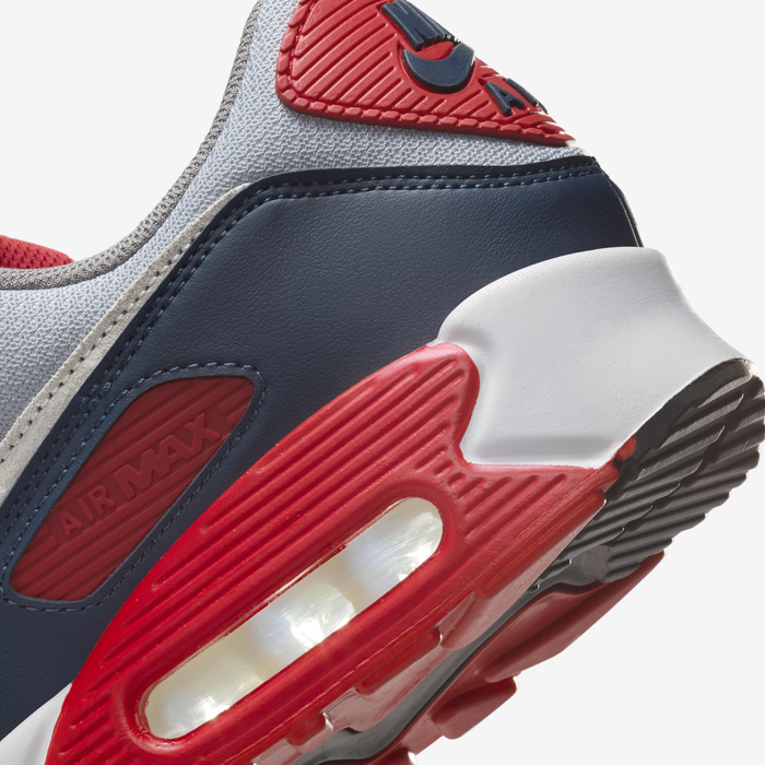 Nike Air Max 90  Light Smoke Grey/Armoury Navy/Fire Red/Phantom