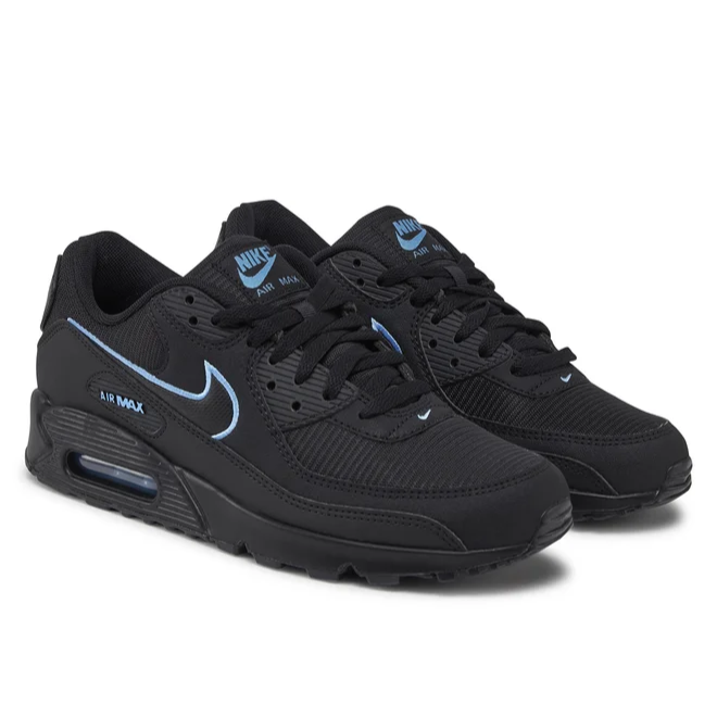 Nike Air Max 90 black-sky blue