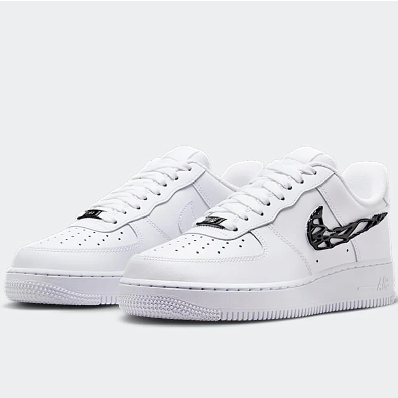 Air force 1 low Black metal swoosh