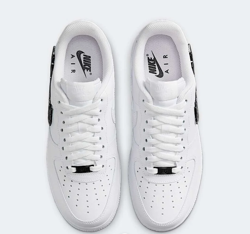 Air force 1 low Black metal swoosh