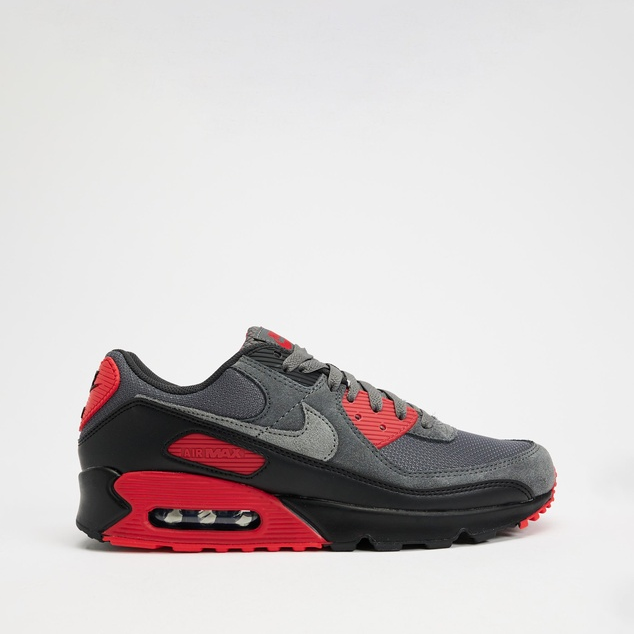 Air max 90 smoke grey / red / black