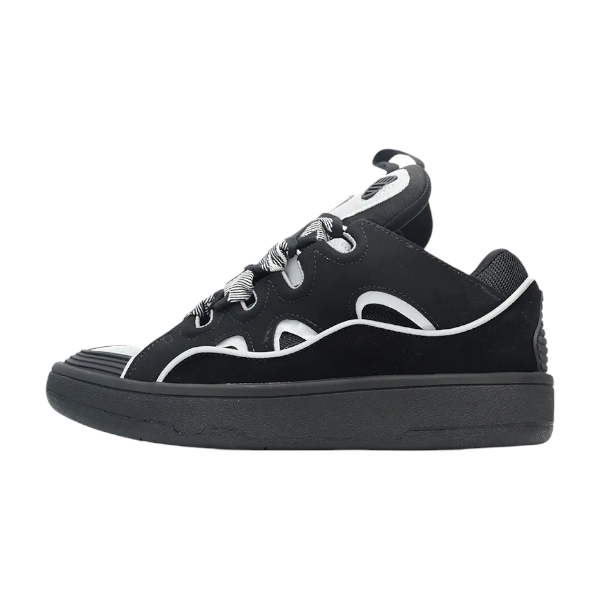 Lanvin Curb Light suede sneakers black