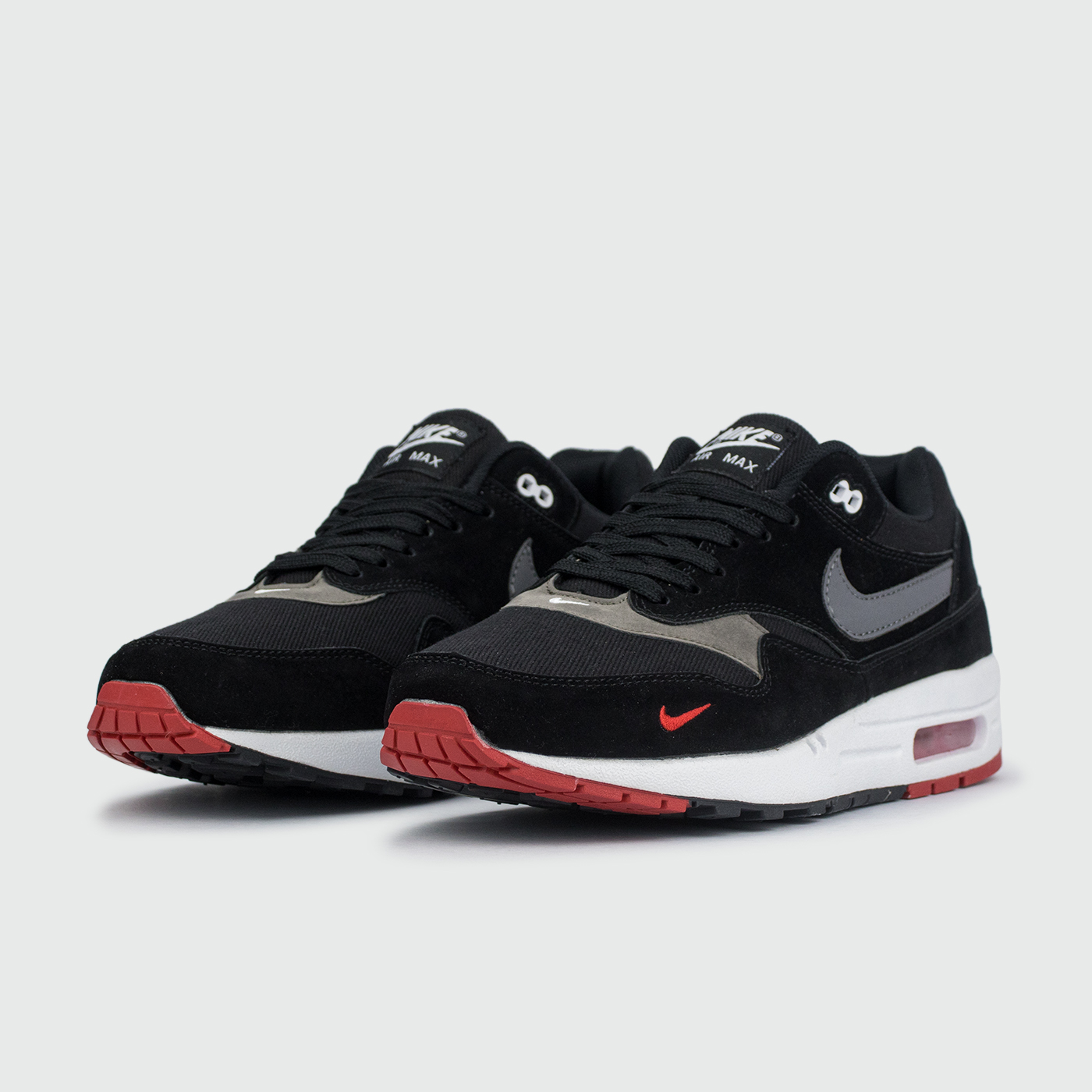 Nike Air Max 1 SUEDE BLACK / WHITE / RED