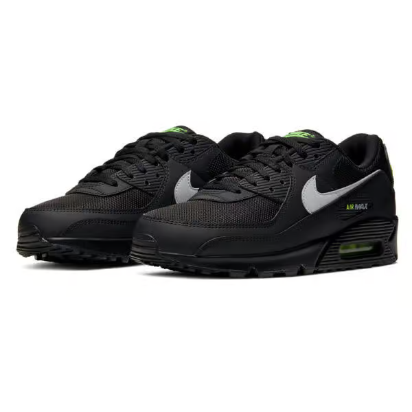 Nike Uomo Air Max 90 Black Volt Light Smoke Grey