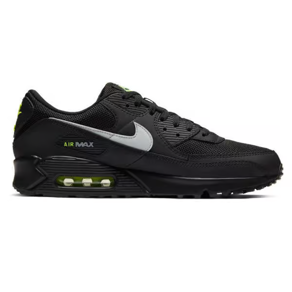 Nike Uomo Air Max 90 Black Volt Light Smoke Grey