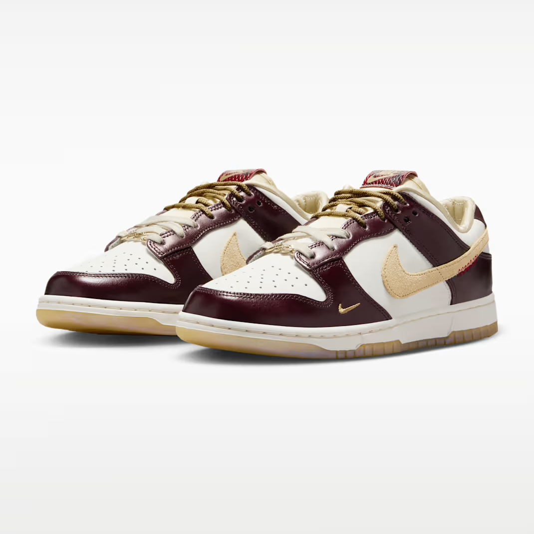 Nike Dunk Low LX  Sail/Sail/Burgundy Crush/Team Gold